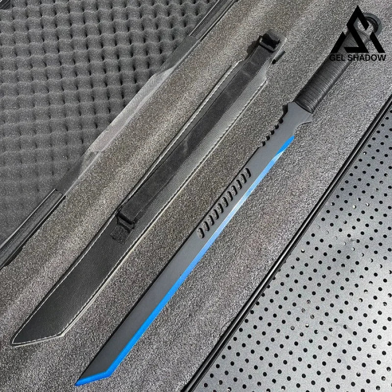 27'' Ninja Sword TANTO BLADE Machete FullTang(US ONLY）-GS64 Blue Pocket Knives - Tophatter Daily Deals