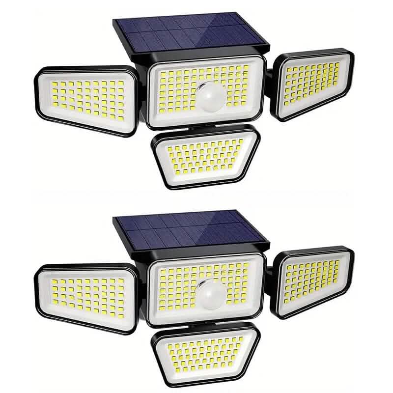 270 LED Solar Garden Outdoor Lights 2-Piece Solar Outdoor Lights - Tophatter Daily Deals