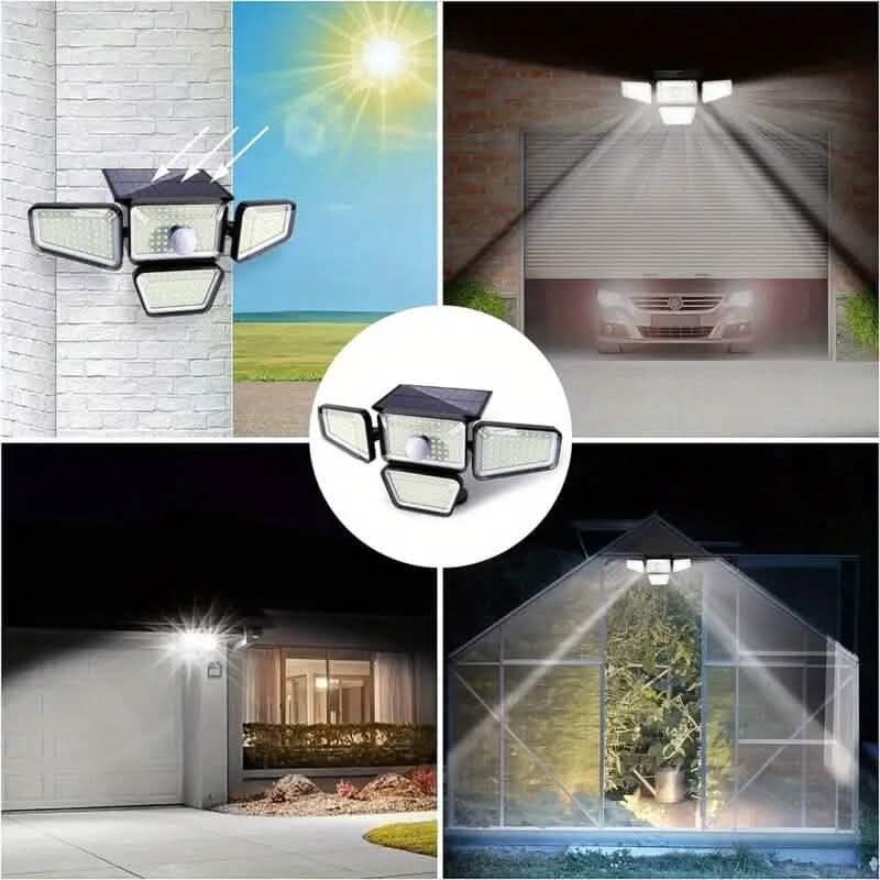 270 LED Solar Garden Outdoor Lights Solar Outdoor Lights - Tophatter Daily Deals