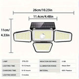 270 LED Solar Garden Outdoor Lights Solar Outdoor Lights - Tophatter Daily Deals