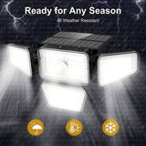 270 LED Solar Garden Outdoor Lights Solar Outdoor Lights - Tophatter Daily Deals