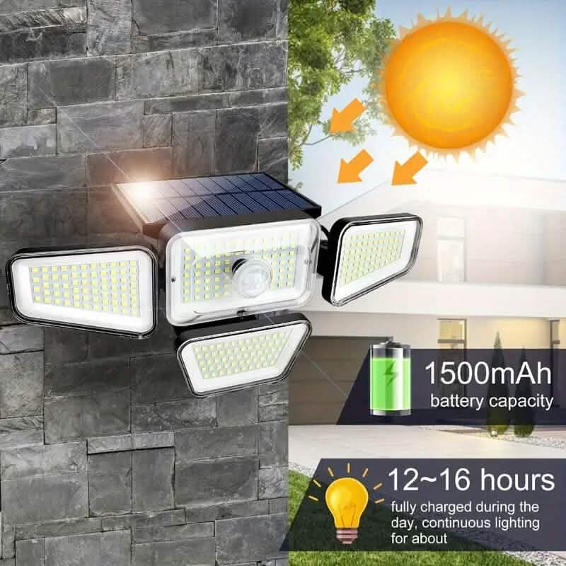 270 LED Solar Garden Outdoor Lights Solar Outdoor Lights - Tophatter Daily Deals