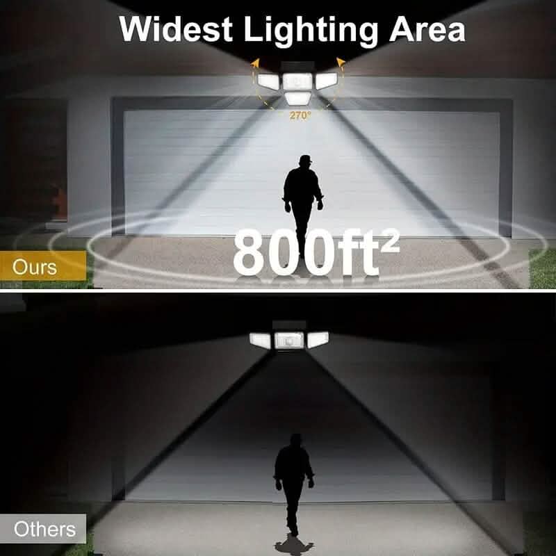 270 LED Solar Garden Outdoor Lights Solar Outdoor Lights - Tophatter Daily Deals
