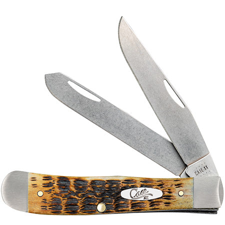 Case Trapper - Burnt Amber Bone Crandall Jig - CPM-S35VN - 27060 Knives - Tophatter Daily Deals