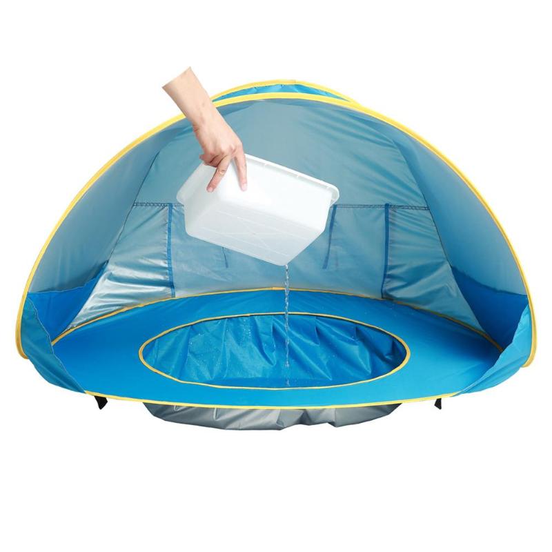 Baby Beach Tent Portable Shade Pool UV Protection Sun Shelter For Infant Outdoor Toys Child Swimming Pool Play House Tent Toys 0 - Tophatter Daily Deals