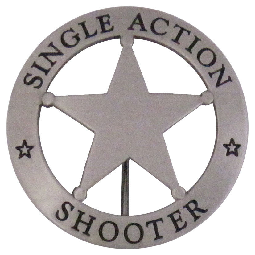 Single Action Shooter Badge - Tophatter's Weapons'N'Deals Collector Badges - Tophatter Daily Deals