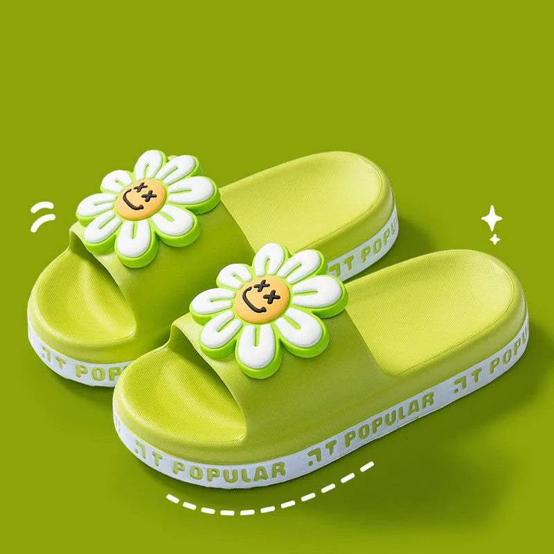 Bloom Boostersâ„¢ Kawaii Slippers for Fancy Feet! Green Slippers - Tophatter Daily Deals