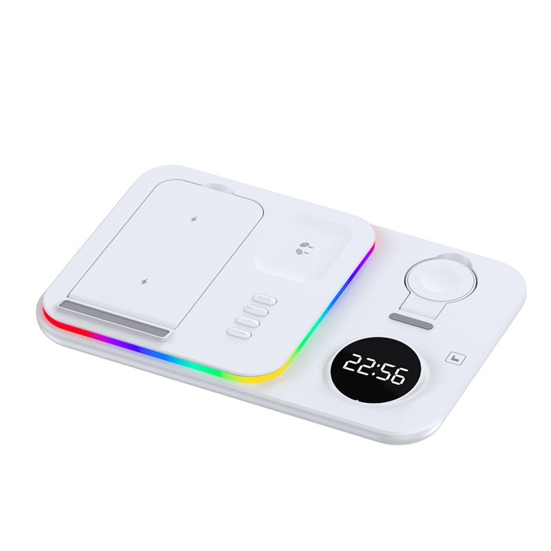 30W Multifunctional Three In One Wireless Magnetic Suction White Colorful Light Samsung 0 - Tophatter Daily Deals