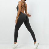 Yoga Jumpsuit With Cross-strap Back Design Quick-drying Tight-fitting Running Sports Fitness Pants Fashion Seamless Leggings For Womens Clothing Charcoal Grey Bluetooth Speaker Lamp - Tophatter Daily Deals