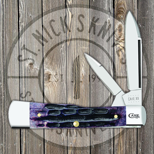 Case Gunstock - Deep Canyon Jigged Light Purple Bone - 27164 Traditional Knives - Tophatter Daily Deals
