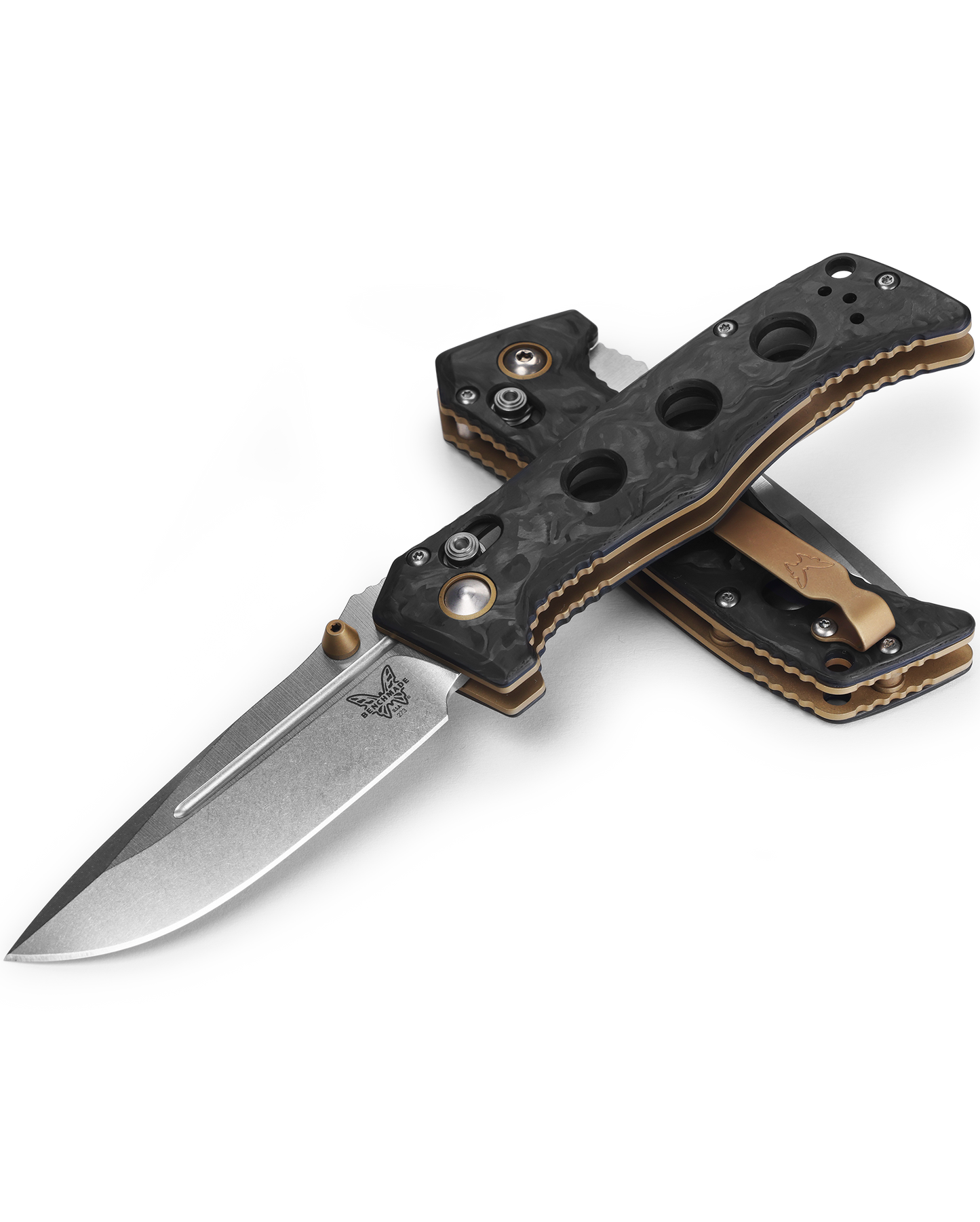 Benchmade Mini Adamas - CPM-MagnaCut - Marbled Carbon Fiber - 273-03 Knives - Tophatter Daily Deals