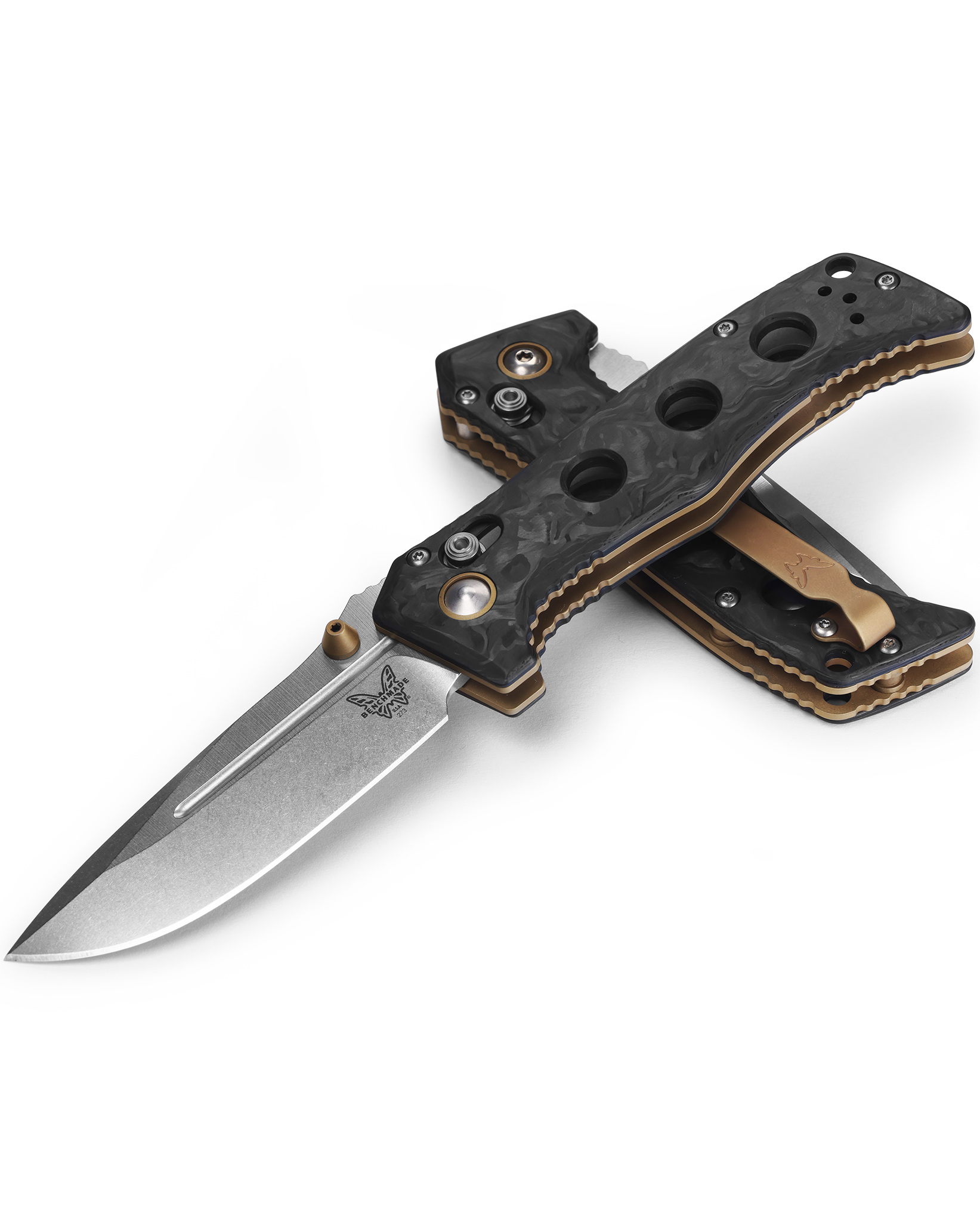 Benchmade Mini Adamas - CPM-MagnaCut - Marbled Carbon Fiber - 273-03 Knives - Tophatter Daily Deals
