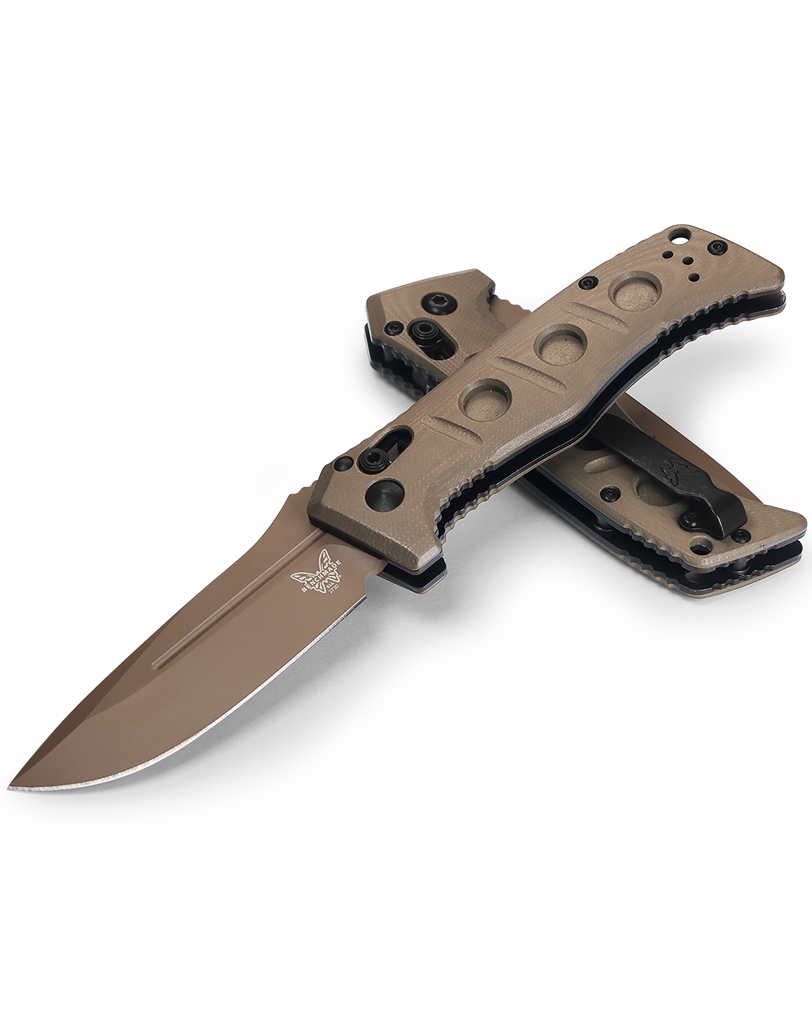 Benchmade Mini Auto Adamas - CPM-CruWear - OD Green G10 - 2730FE-2 Knives - Tophatter Daily Deals
