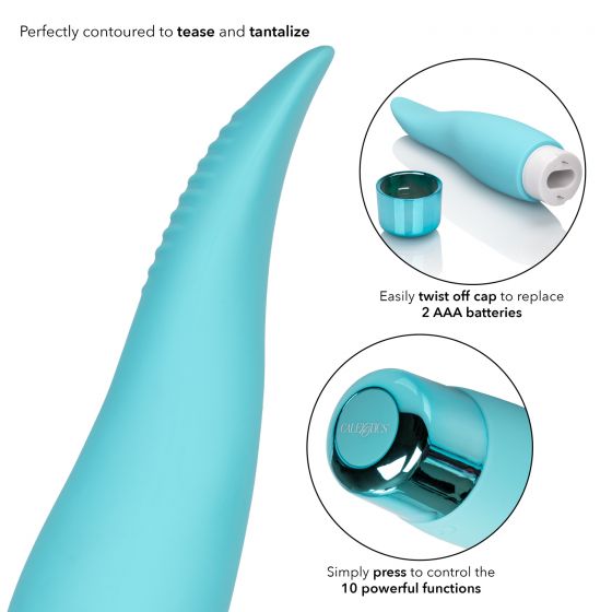 Eden Flicker Vibrator in Teal Vibrator - Tophatter Daily Deals