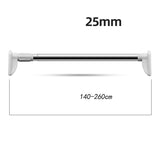 Built-In Spring Stainless Steel Non-Perforated Clothes Rail 0 - Tophatter Daily Deals