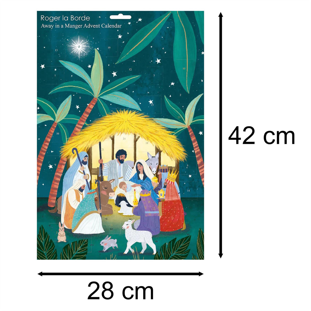 Away in a Manger Christmas Advent Calendar | Religious Nativity Advent Calendar Advent Calendar - Tophatter Daily Deals