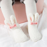 Autumn and winter coral velvet thickening plus velvet socks White 0 - Tophatter Daily Deals