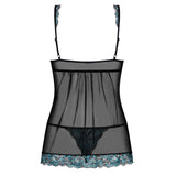 Obsessive Open Front Babydoll and String (Black) – Transparent Stretchy Lingerie Set > Clothes > Babydolls - Tophatter Daily Deals