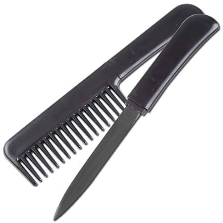 Black Comb WIth Hidden Knife - Comb Knife - TOPHATTER'S ARMORY DEALS Collectible Weapons - Tophatter Daily Deals