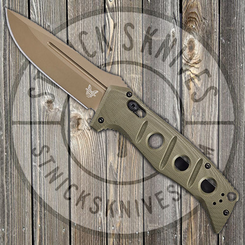 Benchmade - Adamas - Automatic - CPM-Cruwear - FDE Blade - Plain Edge - 2750FE-2 Knives - Tophatter Daily Deals