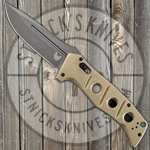 Benchmade - Adamas - Automatic - CPM-Cruwear - DLC Blade - Plain Edge - 2750GY-3 Knives - Tophatter Daily Deals