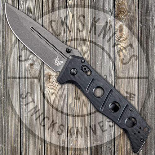 Benchmade - Adamas - Folding Knife - CPM-Cruwear - DLC Plain Blade - 275GY-1 Knives - Tophatter Daily Deals
