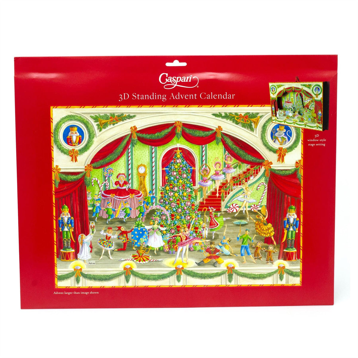 3D Ballet Christmas Advent Calendar - Glittered Pop-Up Theatre with 24 Doors - 43x32cm Advent Calendar - Tophatter Daily Deals