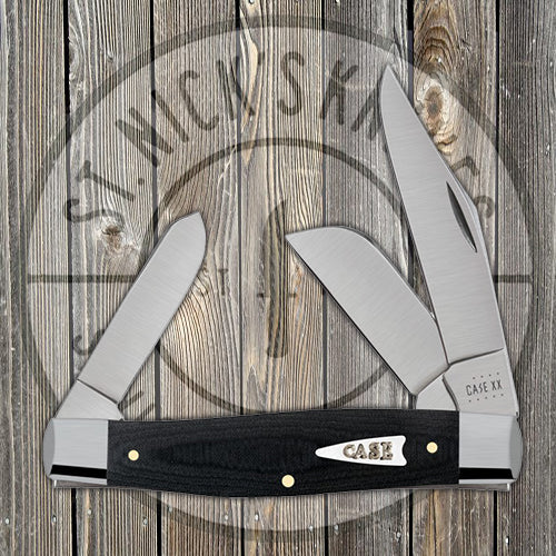 Case Large Stockman - Smooth Black Micarta - 27732 Traditional Knives - Tophatter Daily Deals