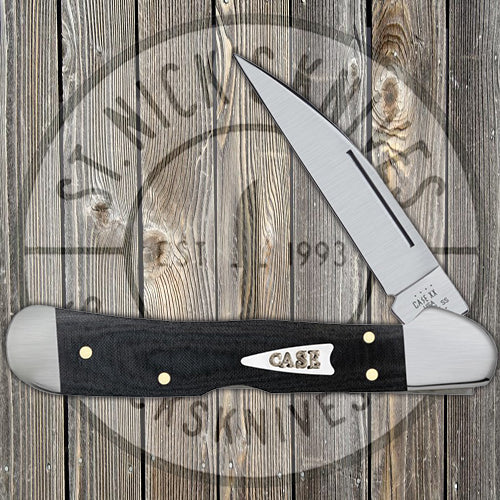 Case Copperlock - Smooth Black Micarta - 27736 Traditional Knives - Tophatter Daily Deals