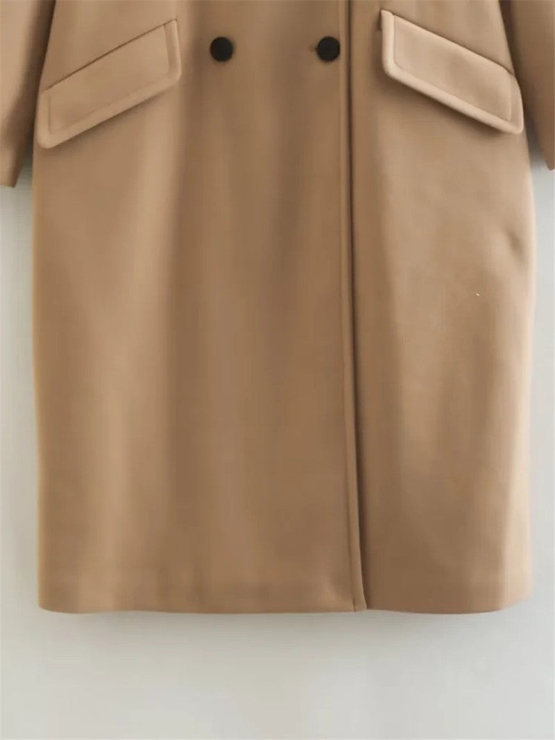 Oversized Women Coat - Double Breasted, Polyester, Citywear 3D Changing Face Moving Picture Frame - Tophatter Daily Deals