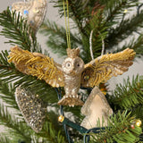 Diamante Owl Christmas Bauble | Resin Owl Christmas Tree Hanging Ornament Baubles - Tophatter Daily Deals