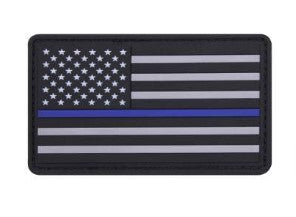 Rothco PVC Thin Blue Line Flag Patch - Hook Back - Tophatter Daily Deals