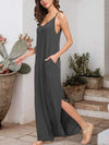 Slit Scoop Neck Sleeveless Dress Casual Dresses - Tophatter Daily Deals