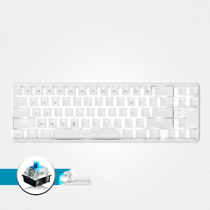 Blackmail k870t wireless Bluetooth wired dual mode mechanical keyboard 87 key RGB office game mobile phone tablet 1B 0 - Tophatter Daily Deals