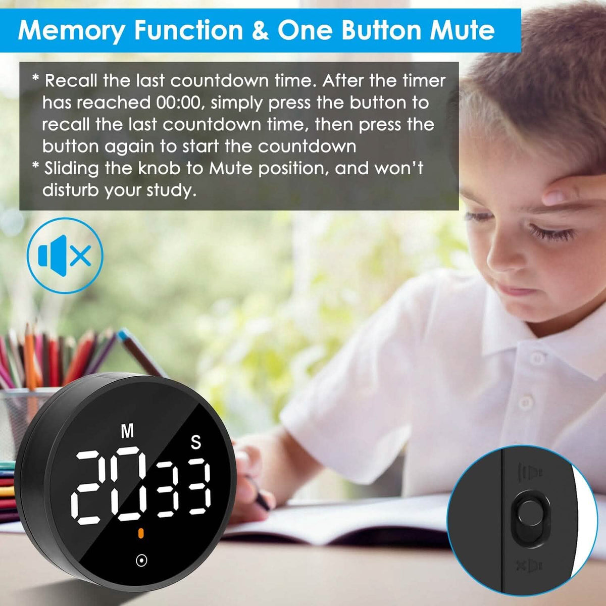 2.79" LED Digital Electronic Countdown Timer Dimmable Mutable Magnetic Clock Kitchen Tools & Gadgets - Tophatter Daily Deals