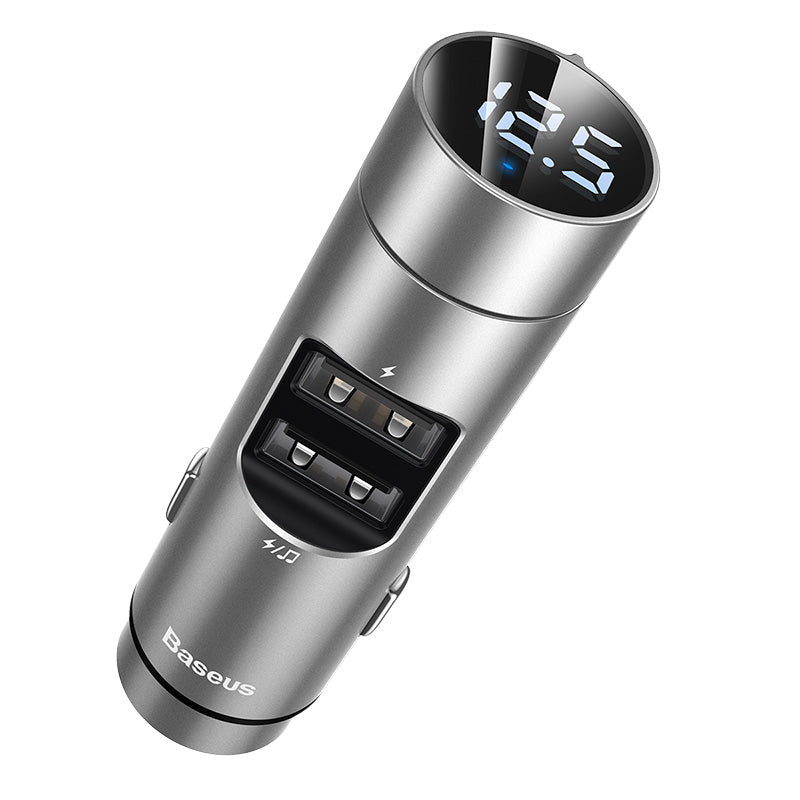 Baseus Automotive FM Transmitter Modulator Silver 0 - Tophatter Daily Deals