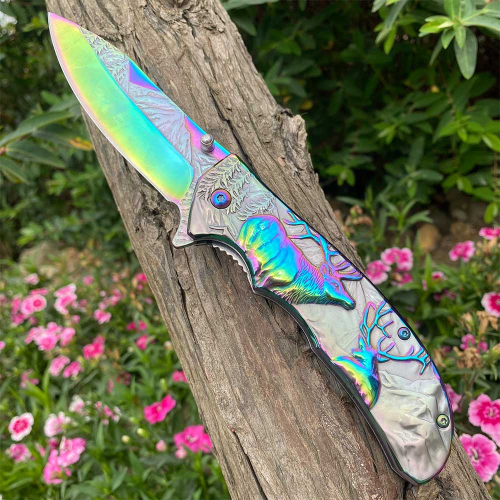 Fantastic Reindeer Folding Knife - Tophatter Daily Deals