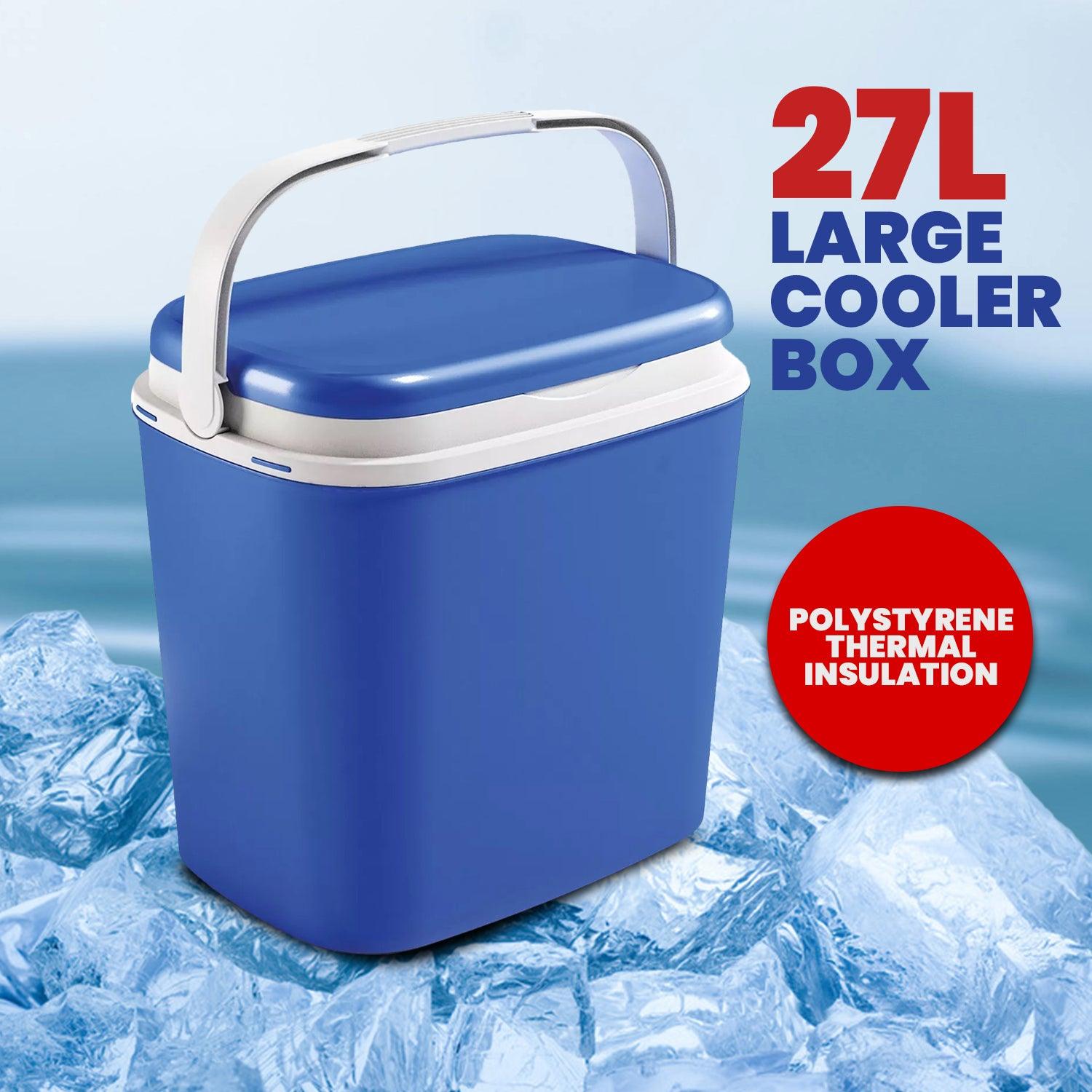 Portable Freezer Box - 27L Large Compact Leakproof Travel Insulated Cooler Cool Box - Tophatter Daily Deals