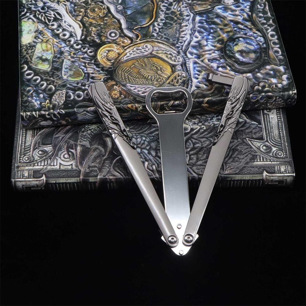 Dragon Head Totem & Sword Metal Balisong Bottle Opener - Tophatter Daily Deals