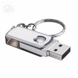 Mini Metal Rotary USB Flash Drive 2.0 Key Chain Memory Stick 16/32/64gb 16GB 2.0 USB Flash Drive - Tophatter Daily Deals