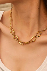 18K Gold-Plated Stainless Steel Necklace Necklaces - Tophatter Daily Deals