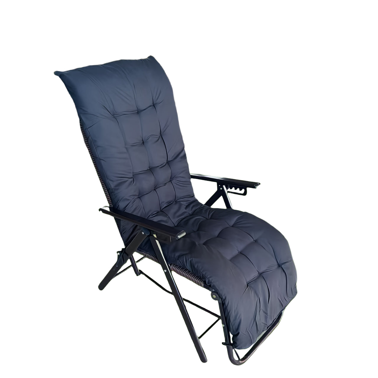 Lounge Chair with Cushion Foldable Outdoor Folding Chairs & Stools - Tophatter Daily Deals