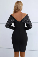 Sequin Off-Shoulder Mini Dress Cocktail Dresses - Tophatter Daily Deals