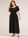 Plus Size Polka Dot Square Neck Dress Casual Dresses - Tophatter Daily Deals