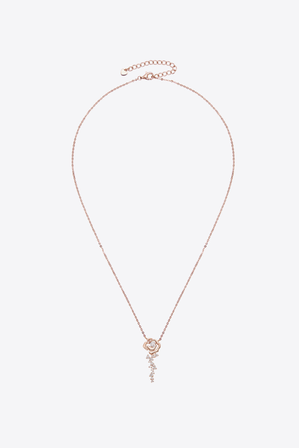 925 Sterling Silver 18K Rose Gold-Plated Pendant Necklace Necklaces - Tophatter Daily Deals