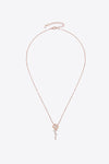 925 Sterling Silver 18K Rose Gold-Plated Pendant Necklace Necklaces - Tophatter Daily Deals