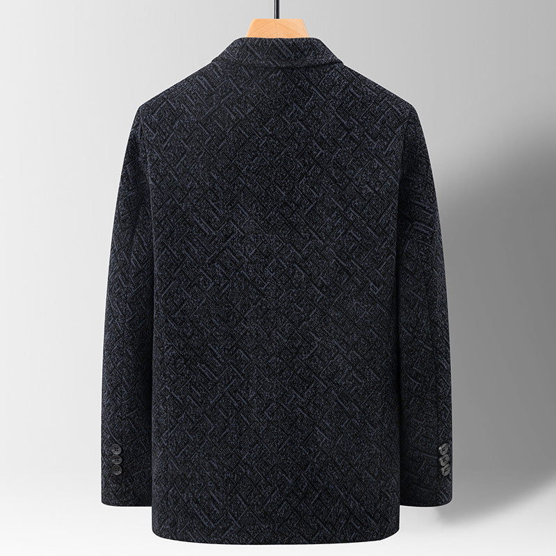Soft Men’s Blazer - Slim Cut, Chenille, Smart Casual 3D Changing Face Moving Picture Frame - Tophatter Daily Deals