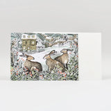 We Three Hares Advent Calendar Greetings Card | Christmas Advent Card & Envelope Advent Calendar - Tophatter Daily Deals