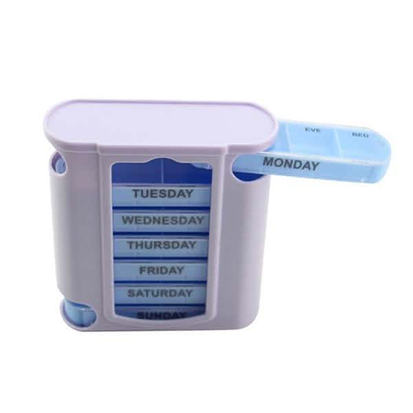 28 Grid Container Organizer Medicine Weekly Storage Pill 7 Day Tablet Sorter Box Case Health & Wellness - Tophatter Daily Deals