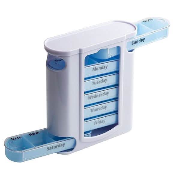 28 Grid Container Organizer Medicine Weekly Storage Pill 7 Day Tablet Sorter Box Case Health & Wellness - Tophatter Daily Deals
